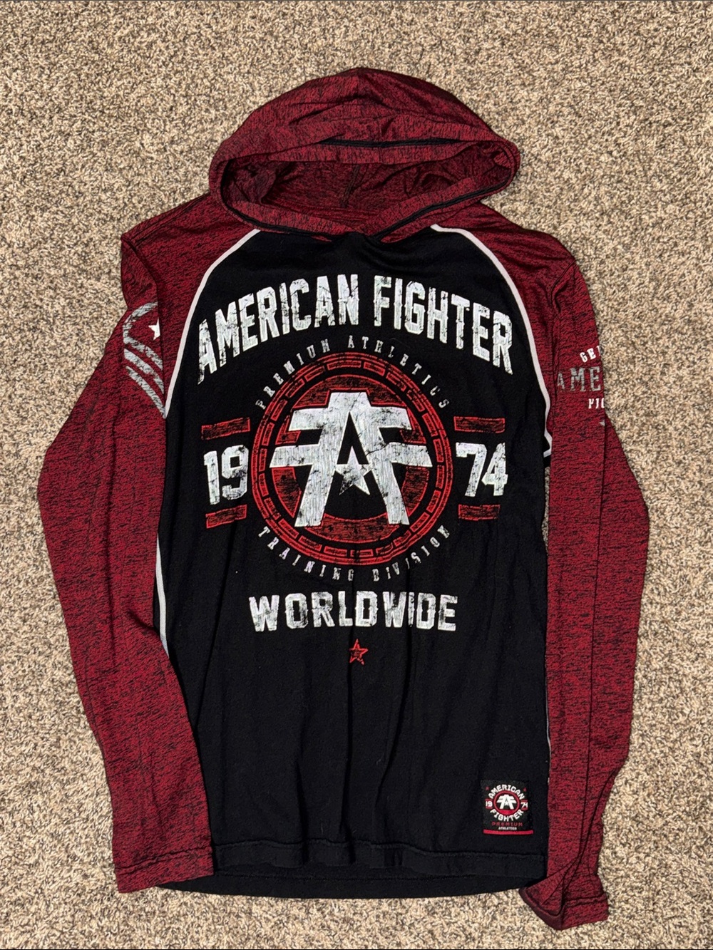 American Fighter Hooded Long Sleeve size Medium